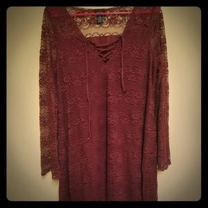 Lace Bell Sleeve Dress